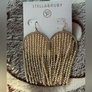Stella  & Ruby Gold and Silver Fringe Earrings